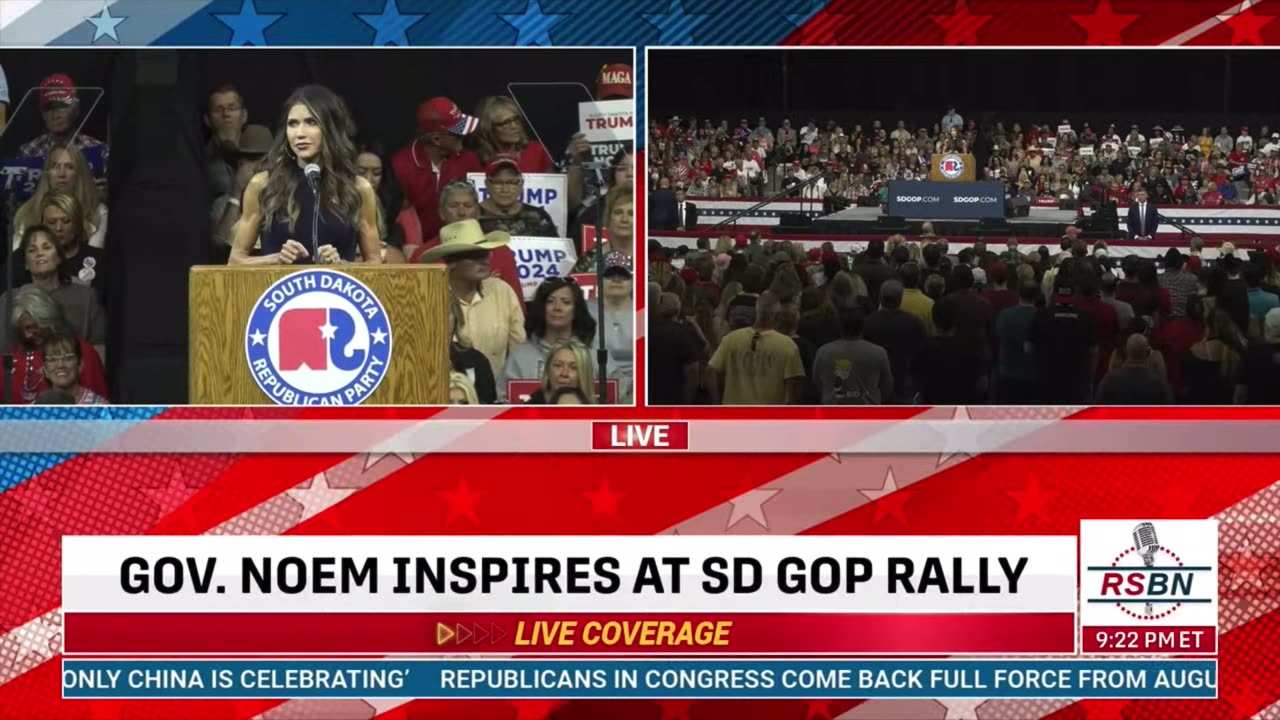South Dakota governor Kristi Noem endorses president Donald Trump for 2024 Link to entire event 👇