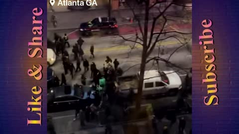 ATLANTA: Antifa marches with a sign as they burn down the city that says, “They can’t kill us all.