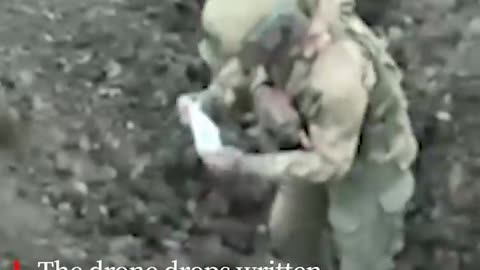 Russian soldier surrenders to Ukrainian drone outside Bakhmut