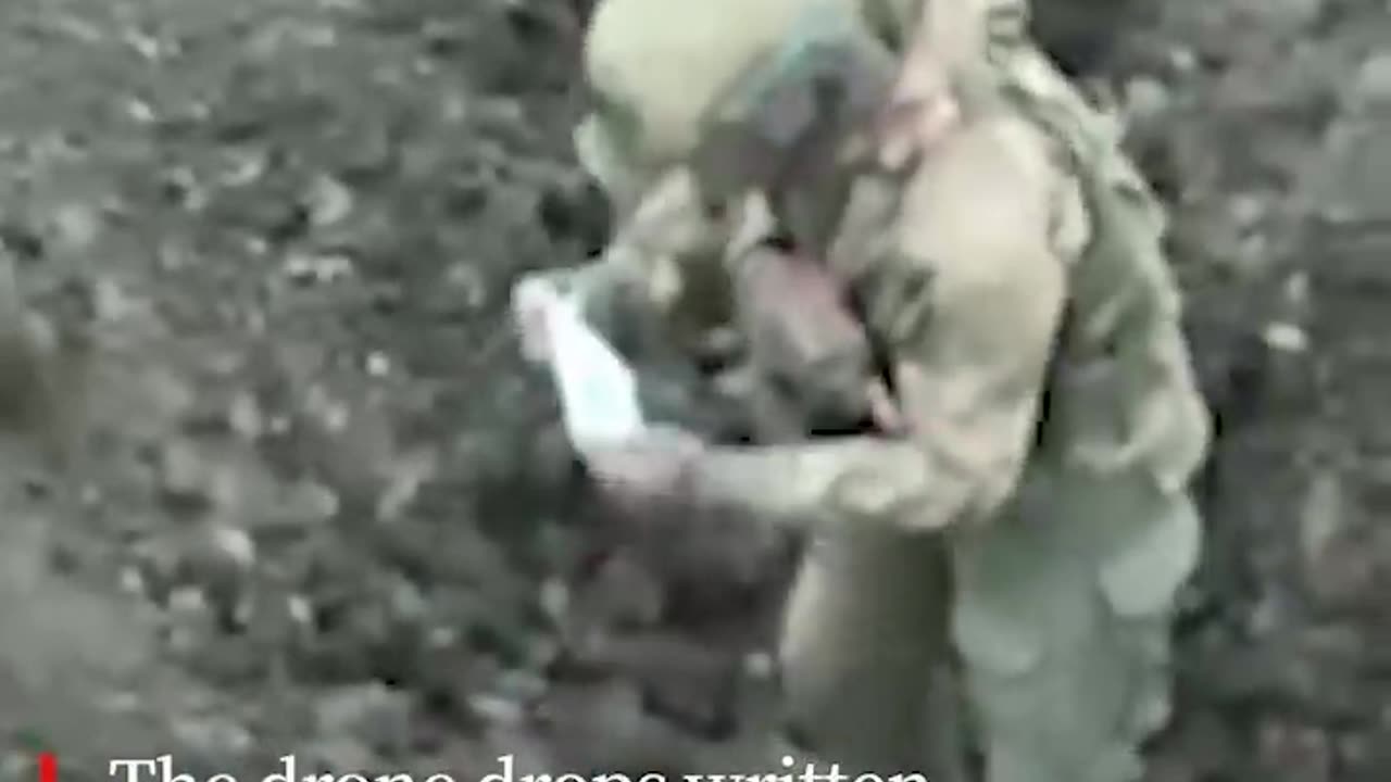 Russian soldier surrenders to Ukrainian drone outside Bakhmut