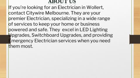 The best Electrician in Wollert