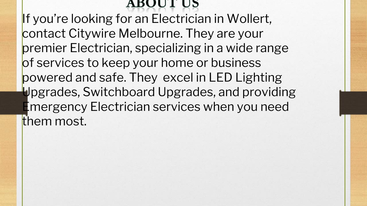 The best Electrician in Wollert
