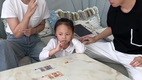 Family friends game playing tricks funny