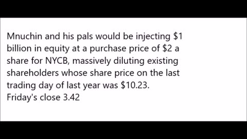 Mnuchin The Scam Continues NYCB