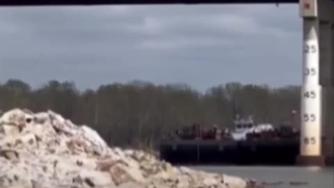 Yesterday a barge collided with a bridge in Oklahoma