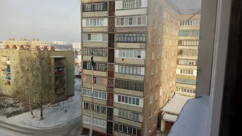 Man Falls During Apartment Escape