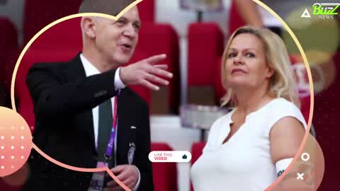 German minister sat next to FIFA President wears OneLove armband in protest against Qatar