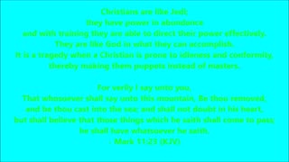 Christians are like Jedi; they have power in abundance