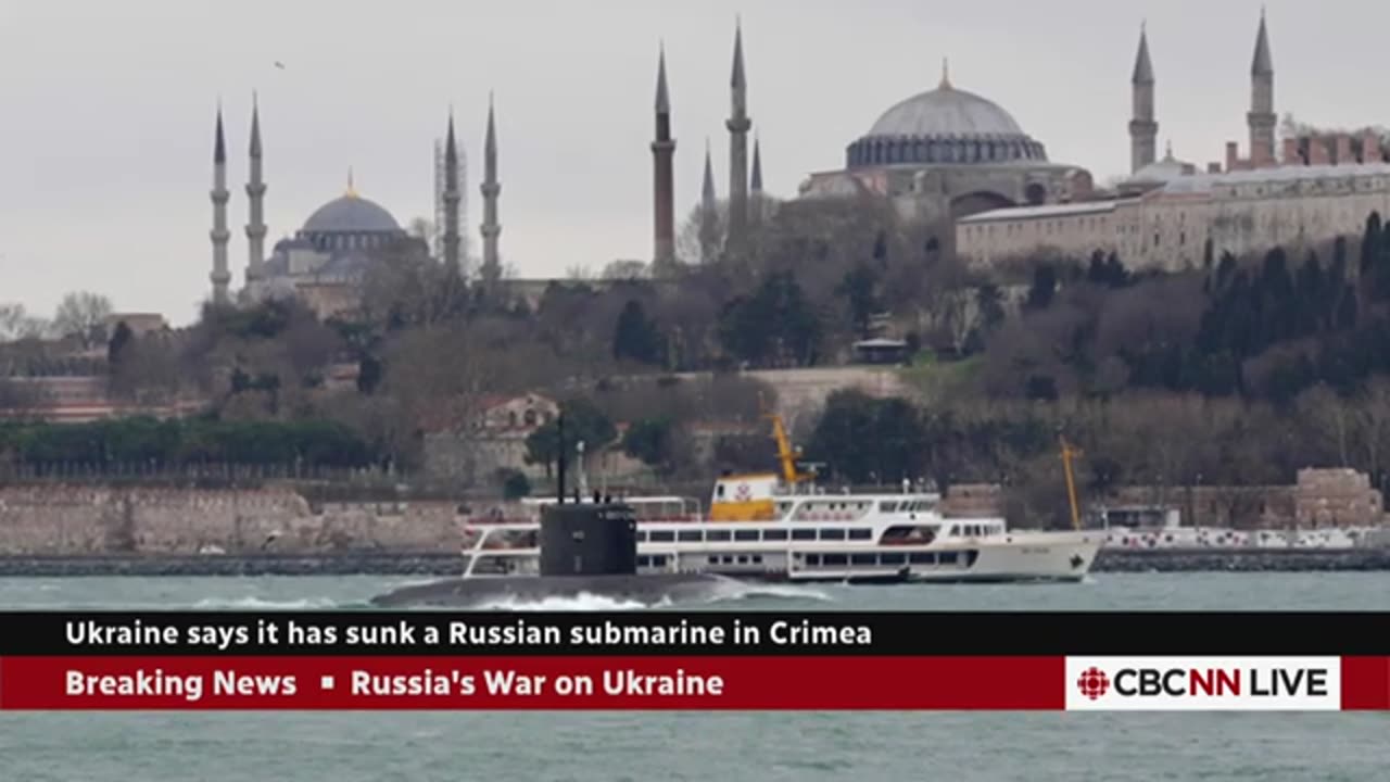 Ukraine says it has sunk a Russian submarine in Crimea