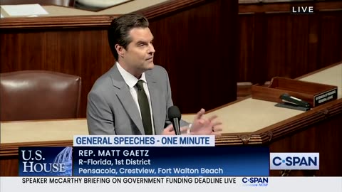 Rep. Matt Gaetz: "Im Voting NO!"