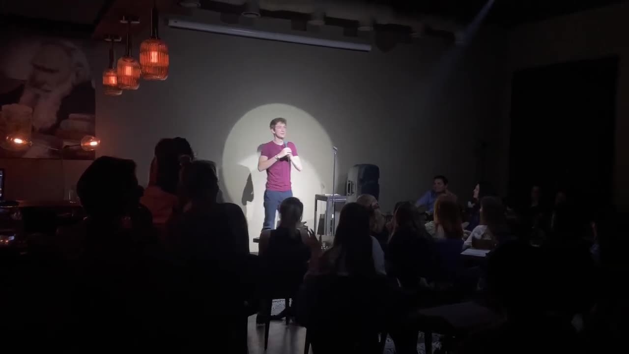 My first standup. 23.08.2022. (Instagram: abdallaanzorov).