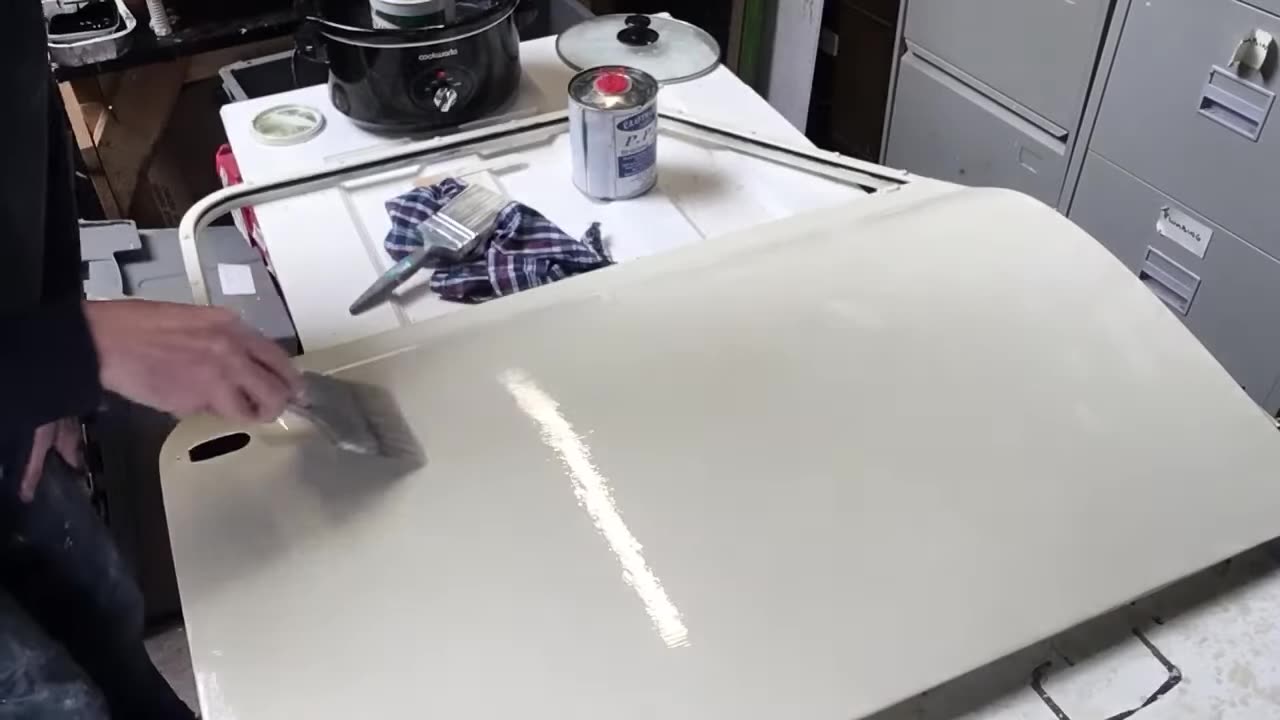 How to paint a car at home with a 3” brush. Please share