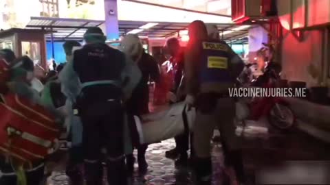 Man suddenly collapsed in parking lot