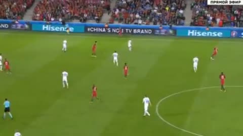 GOAL!! Luis Nani scores for Portugal after a great assist from Andre Gomes