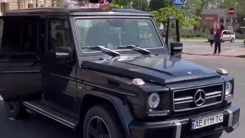 Ukraine Head of Water Utility's Daughter Birthday Throwing Money Into The Air