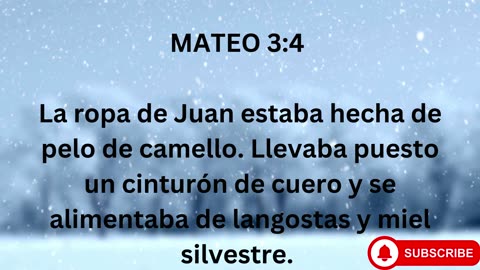 "El Bautismo de Jesús y la Predicación de Juan el Bautista" MATEO 3:1-17.