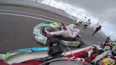 Go-Karting with Lewis Hamilton in the rain