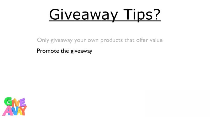 Giveaways Theory