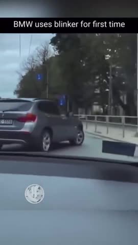BMW driver uses a blinker for the first time!