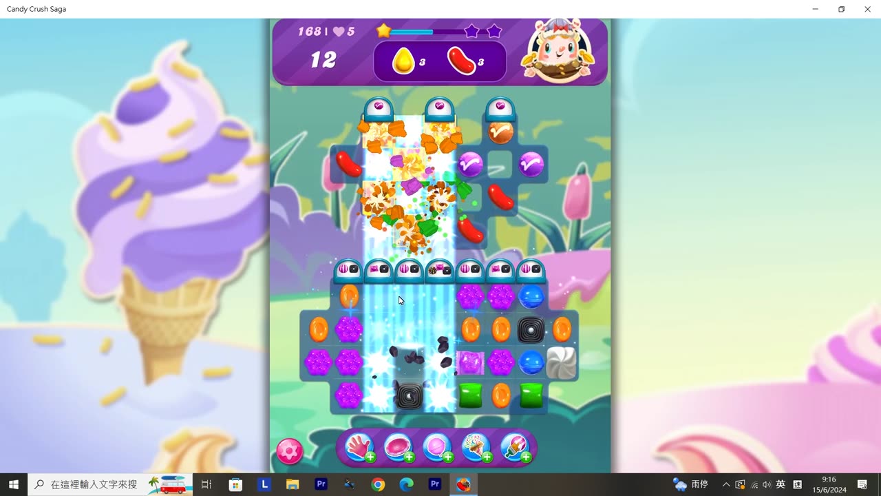 Candy Crush Saga Record (Level 168)