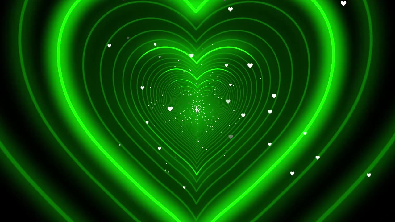 397. 💚Green Heart Background😘Corazones blanco y negro