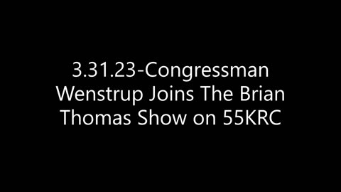 Wenstrup Joins Brian Thomas to Chat Competition w/ China, COVID Impact on Kids, & Trump Indictment