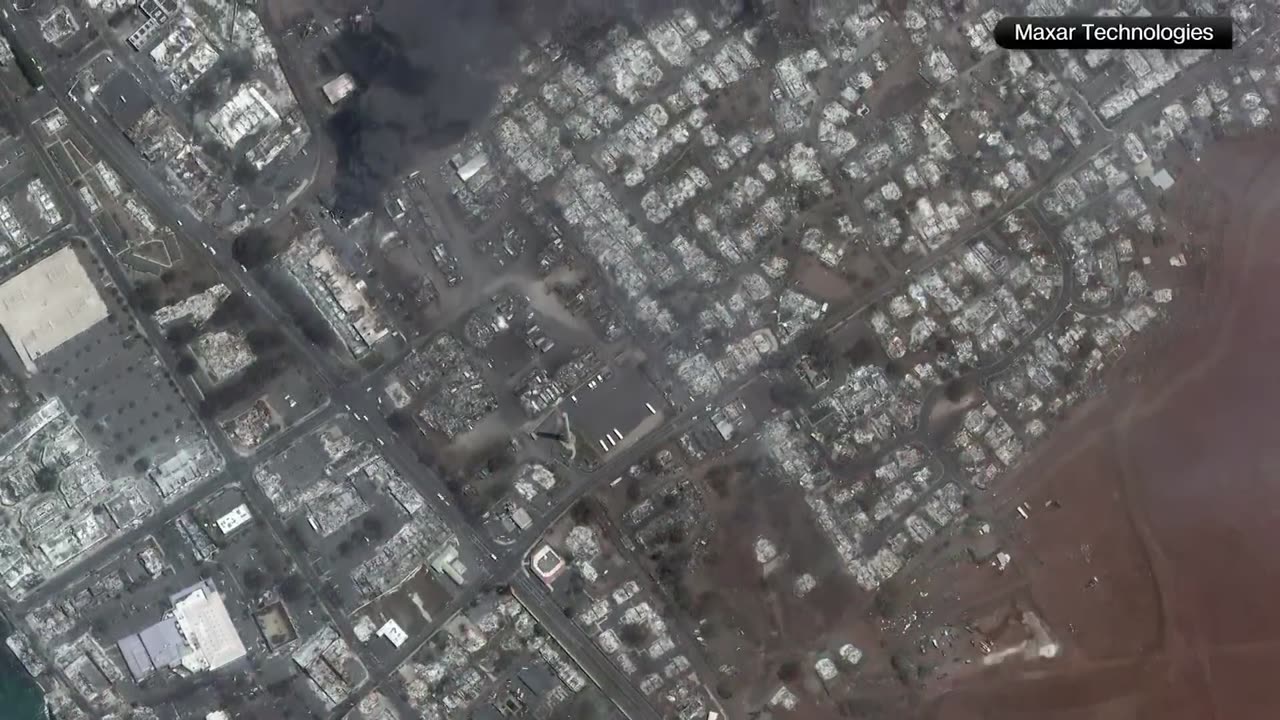 An Aeriel View of Lahaina, Maui, Hawaii Before and After the So-Called Wild Fires? Was Lahaina Hit By Directed Energy Weapons?