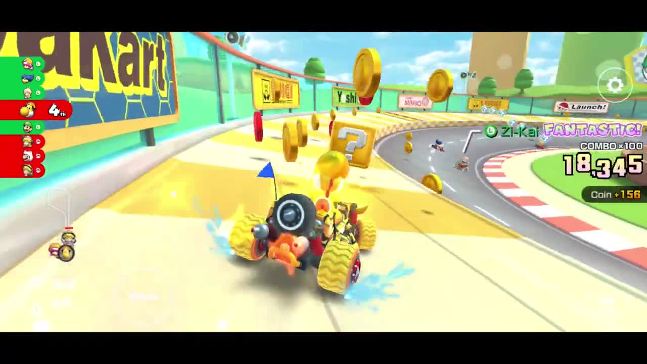 Nonstop Combo and High Score for Luigi Raceway R - Mario Kart Tour