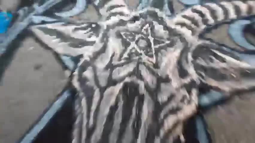 Where Right Sector and Nazis gets their spiritual power from, the devil himself! Satanic worship!