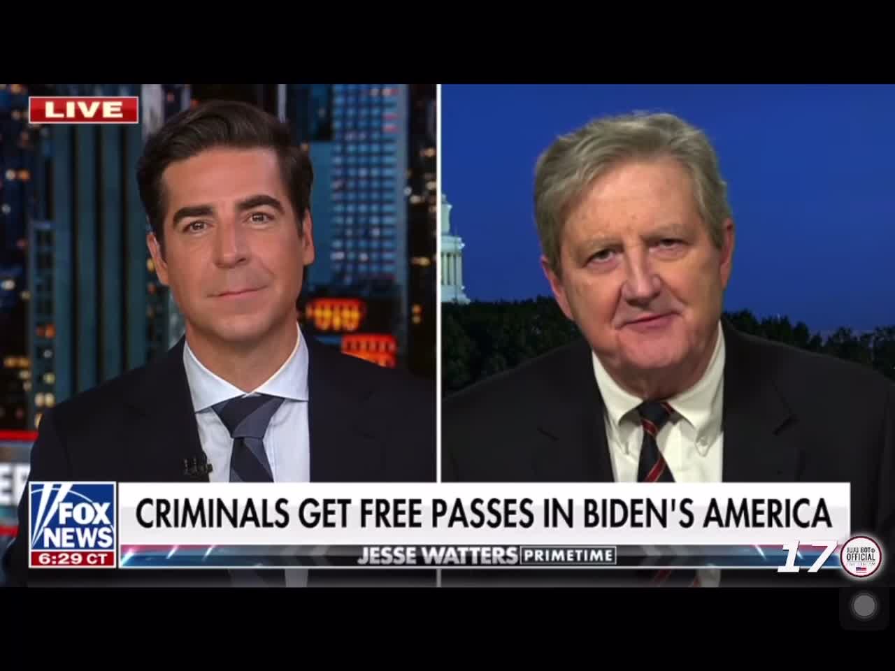Sen John Kennedy: Love is the answer but I have a pistol just in case.