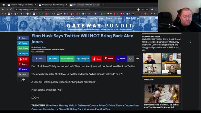 Elon Musk is a liar, by not allowing Alex Jones back on Twitter