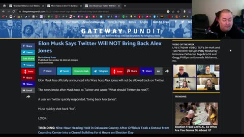 Elon Musk is a liar, by not allowing Alex Jones back on Twitter
