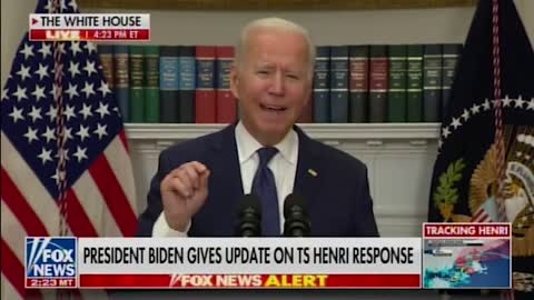 Biden RANTS About Pandemic in Tropical Storm Speech