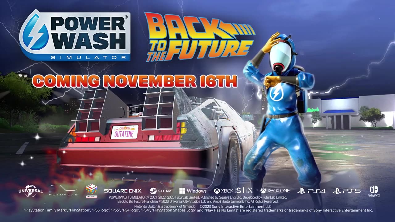 PowerWash Simulator - Official Back to the Future Special Pack Launch Date Trailer