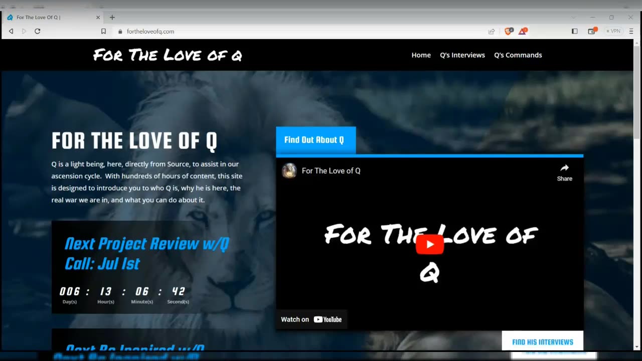 ForTheLoveOfQ.Com Website Navigation & Features