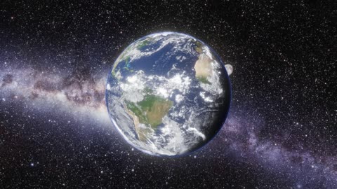 Beautiful earth clip on space