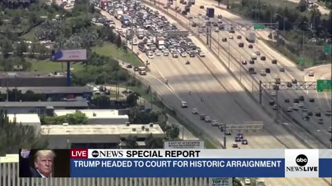 President Trump's motorcade.