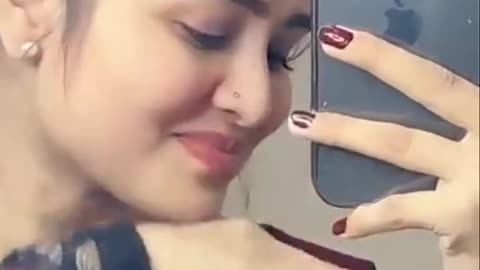 Beautiful girl with iPhone