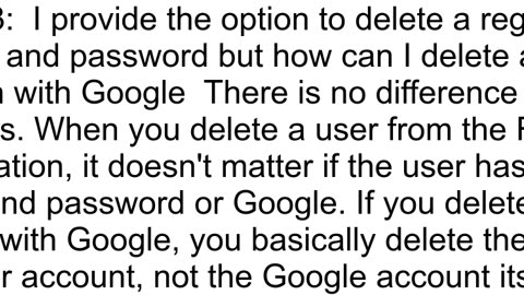 Delete Google account users in Firebase