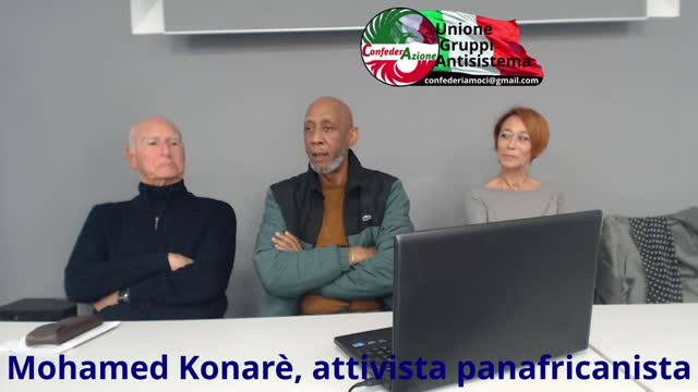 Mohamed Konarè, attivista panafricanista Convegno 6 Novembre 2022 della CONFEDERAZIONE