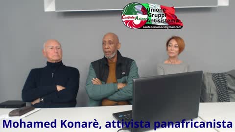 Mohamed Konarè, attivista panafricanista Convegno 6 Novembre 2022 della CONFEDERAZIONE