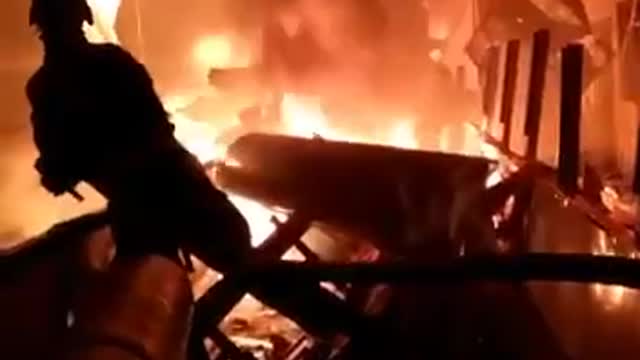 Occupied Building Shelled by Ukrainian Artillery