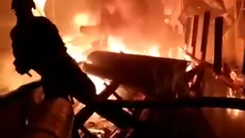 Occupied Building Shelled by Ukrainian Artillery