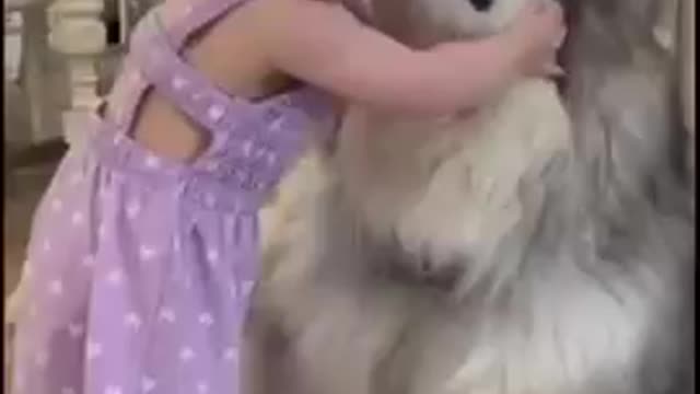 Funny baby and dog(nice video )
