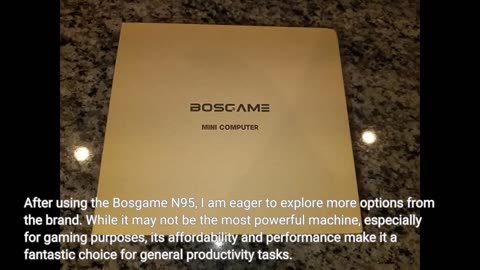 BOSGAME Mini PC Intel Alder Lake-N95 (4C/4T, up to 3.4GHz), Mini Computer Windows11 Pro Mini