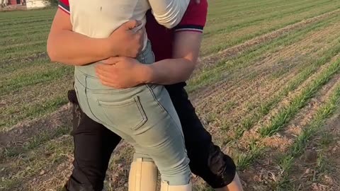 Funny fighting girl