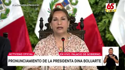 President of Peru Dina Boluarte Speaks About the Uprisings