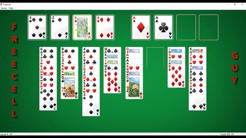 Winning Freecell Game #43