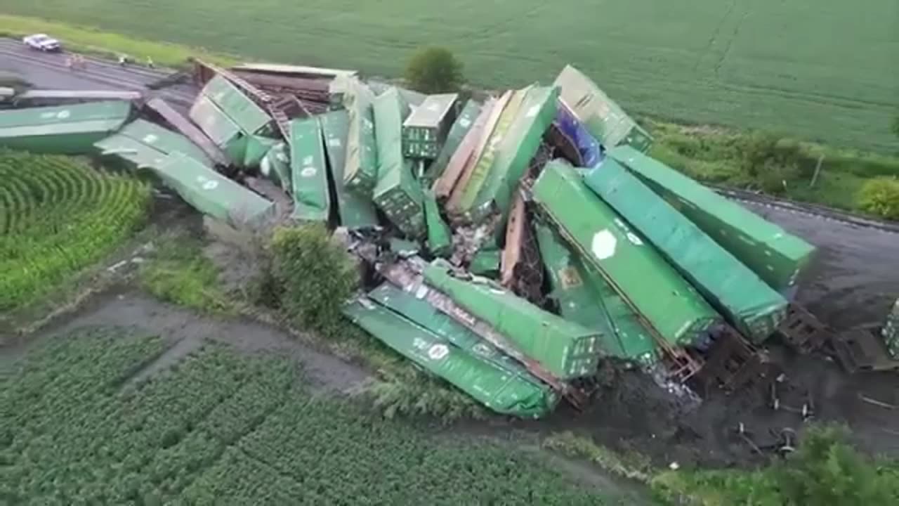 Union Pacific Intermodal Train Derails In Iowa