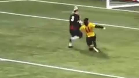 Funny moments woman in football match